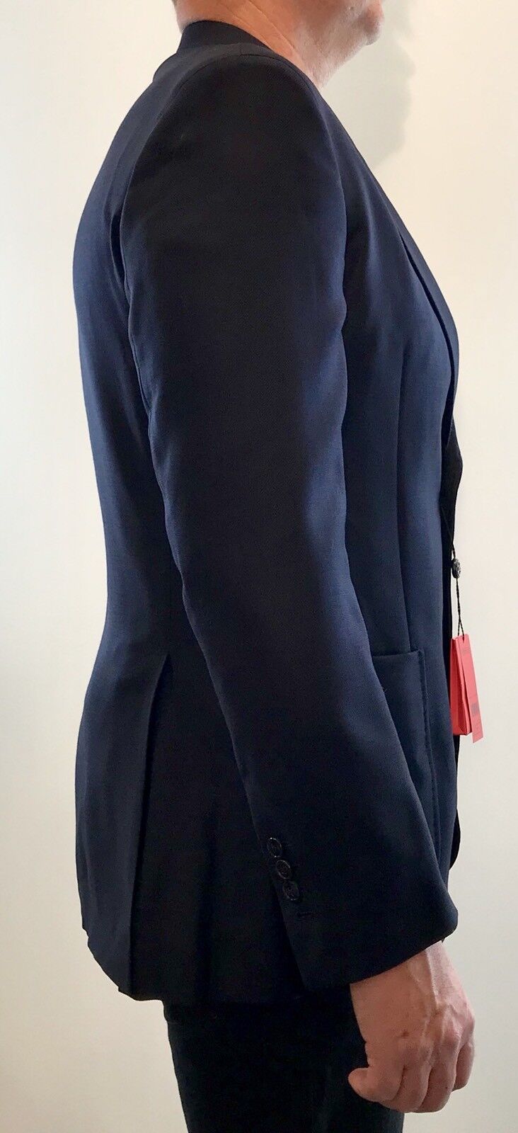 Carolina Herrera Navy Blue Cashmere Mix Jacket Retail $915 Price $369 NWT 42