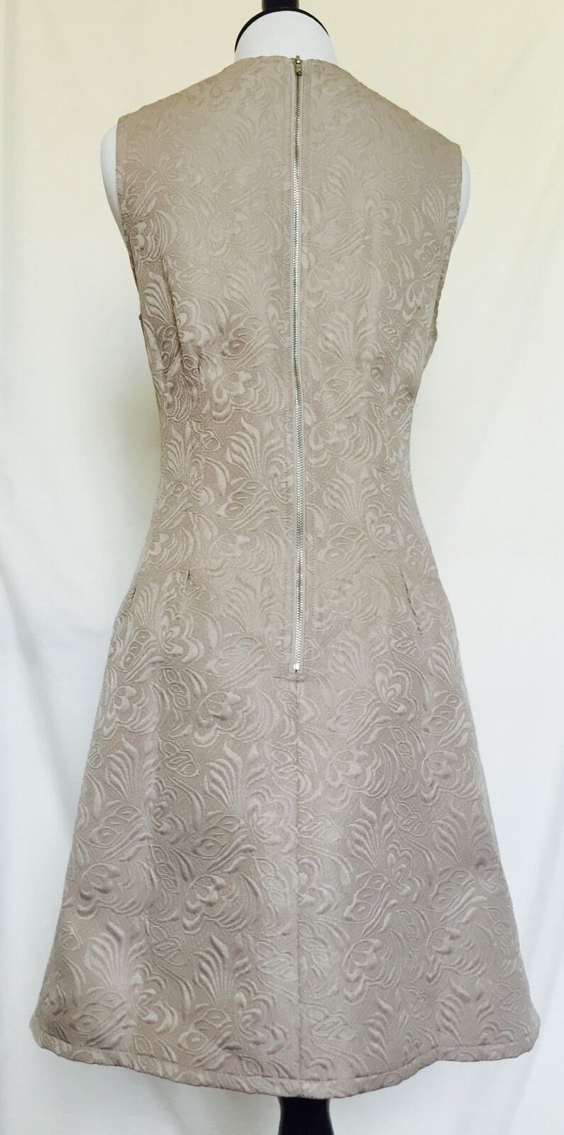 TAVI Taupe Beige dress with diamante detail. Stitched Detail NWOT Size S $39