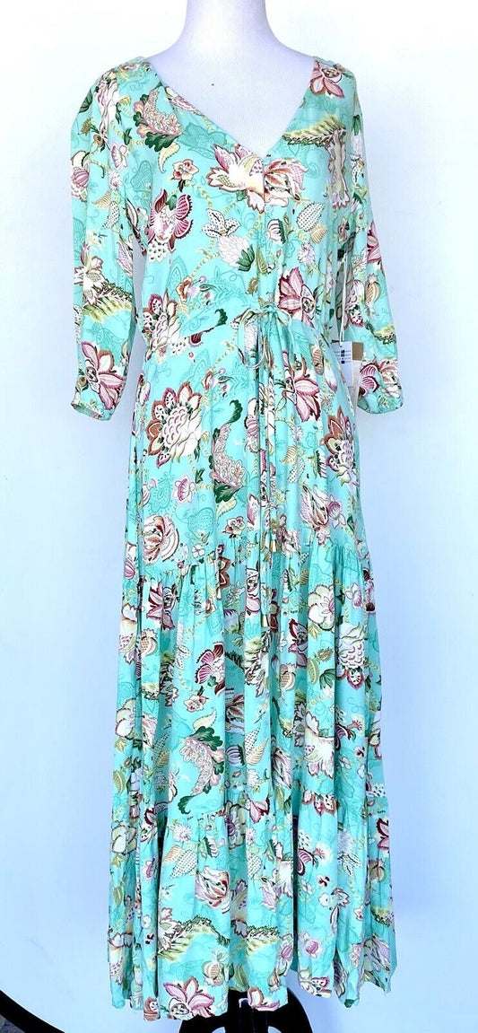Sunday Mi Amor Anthropologie Dress Women Size XS maxi Retail $79.99 price $49.99