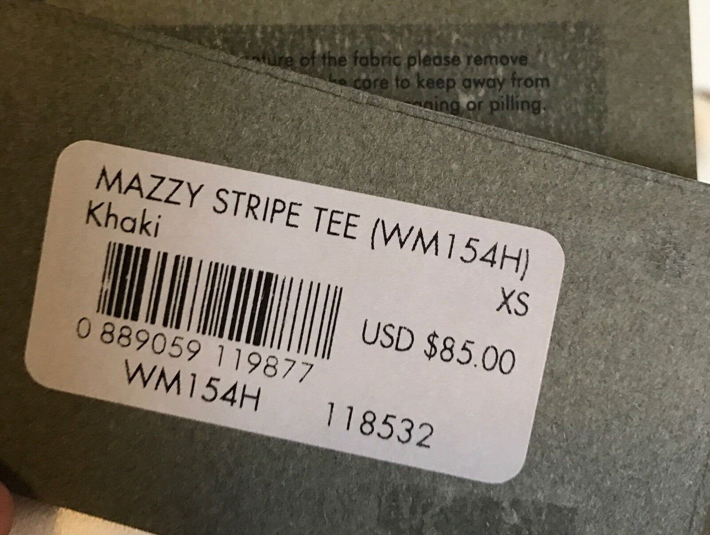 AllSaints Mazzy  Stripe Linen Mix Tee NWT Retail $85 Price $36 Size XS