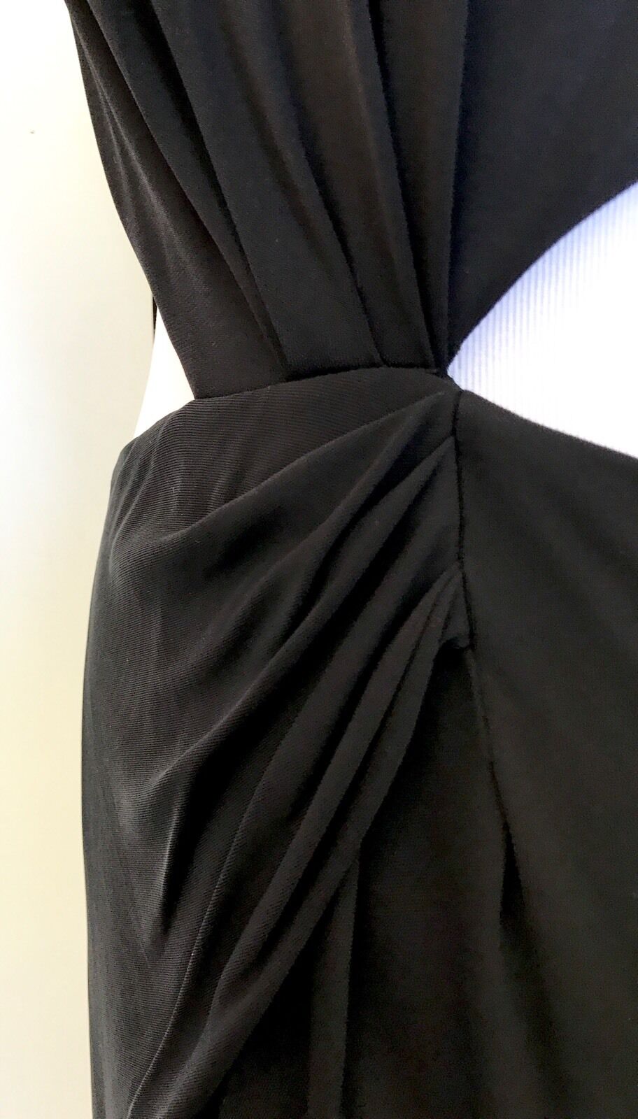 Rachel Zoe Black Shay Draped  Dress. CutoutsZip Back. Retail $345 Price $149 (6)