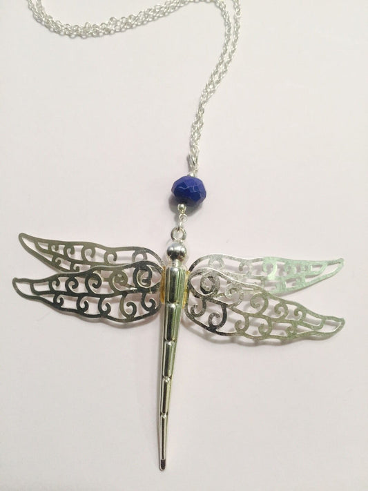 Pilgrim Jewelry Silver Plated Dragonfly Pendant With Gem Detail $14