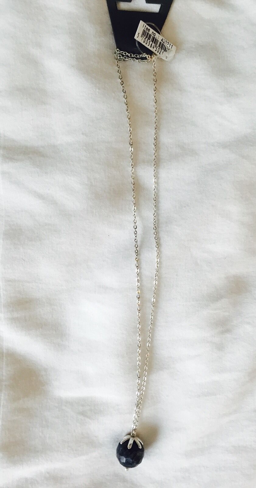 Pilgrim Skanderborg Blue Crystal Necklace  NWT Price $13.50