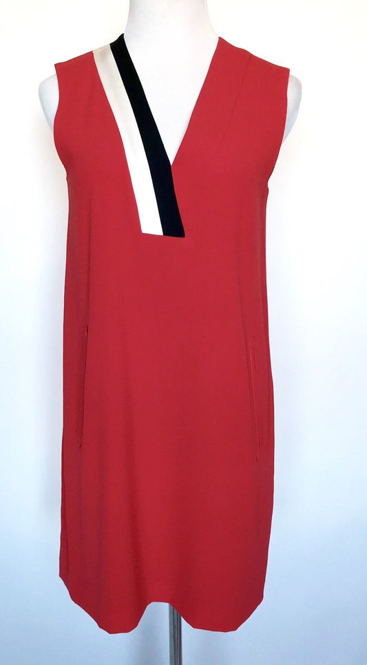 Rag And Bone Red Lodwick Shift Dress. Size 6 Retail $550 Price $175 NWT