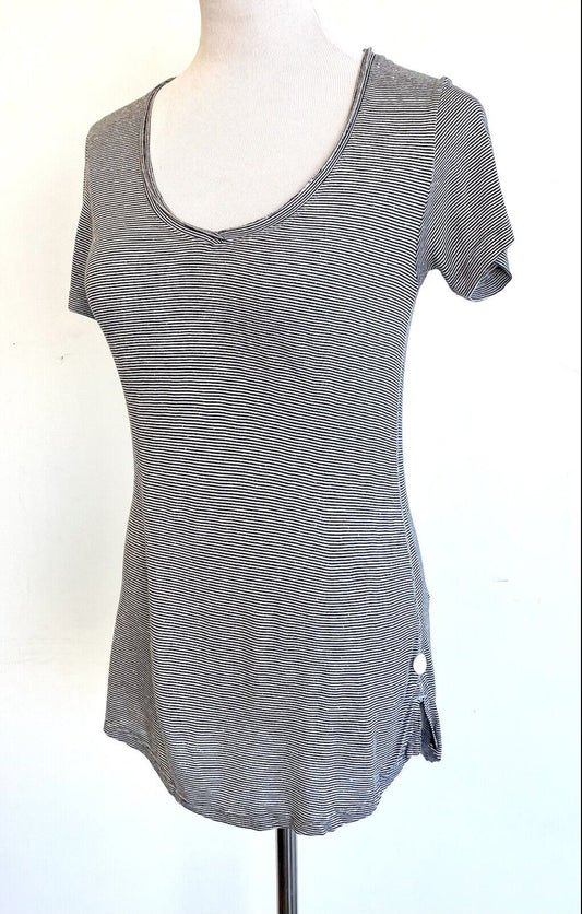 Scotch & Soda Striped Silk Viscose Mix Tee P /XS Retail $69 Price $39