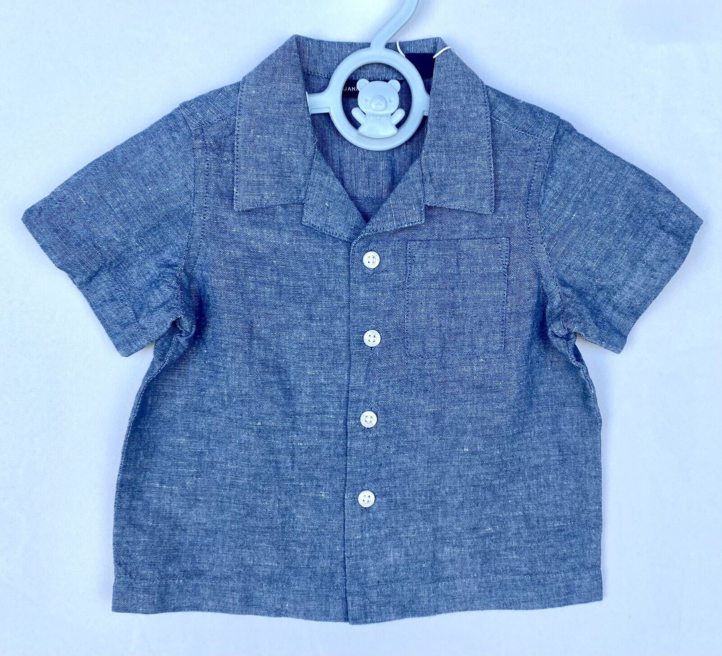 Janie And Jack Cabana Linen Shirt Age 6-12 M Retail $39.50 Price $26 NEW