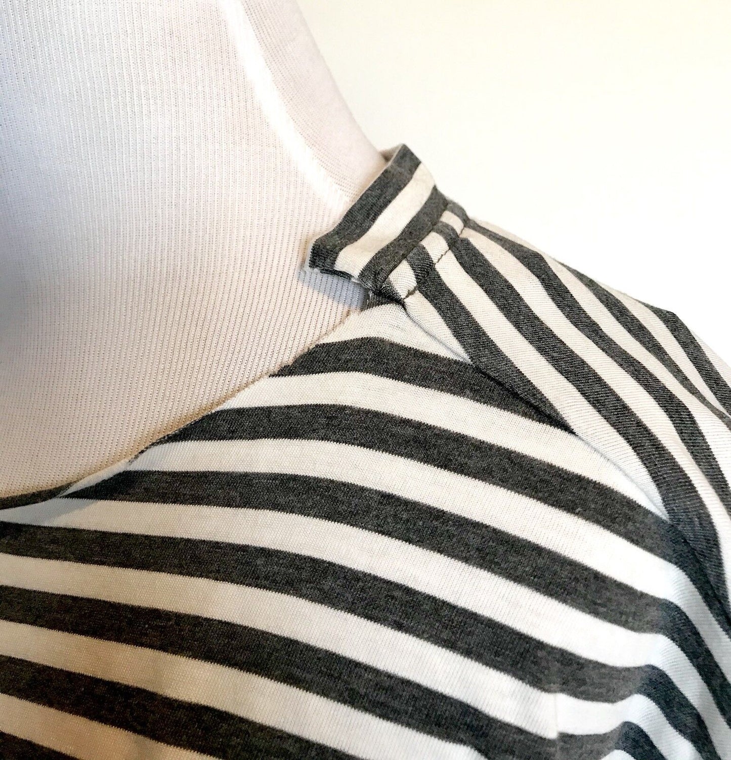 AllSaints Pina Stripe Slouch Top NWT Retail $65 Price $55 Size XS Black/ Chalk