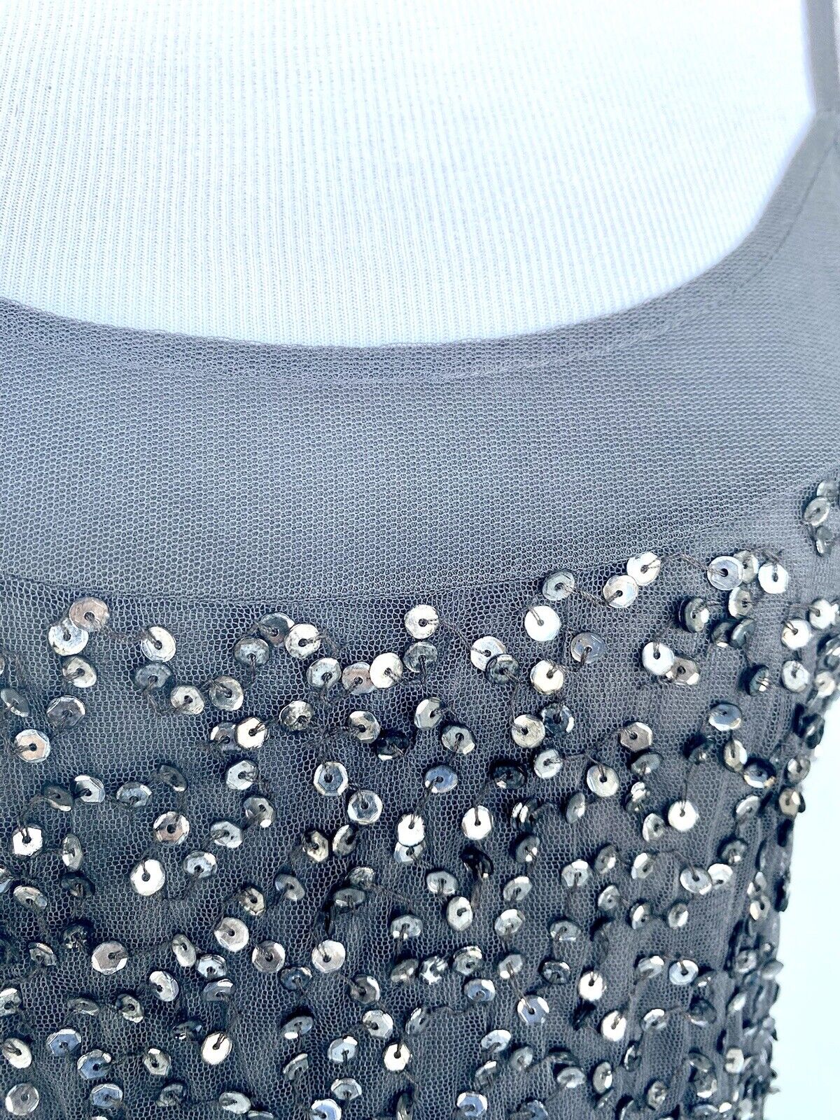 Hutch sequin dress mesh / Net Retails $248 Price $99 Size XS NWT silver gray