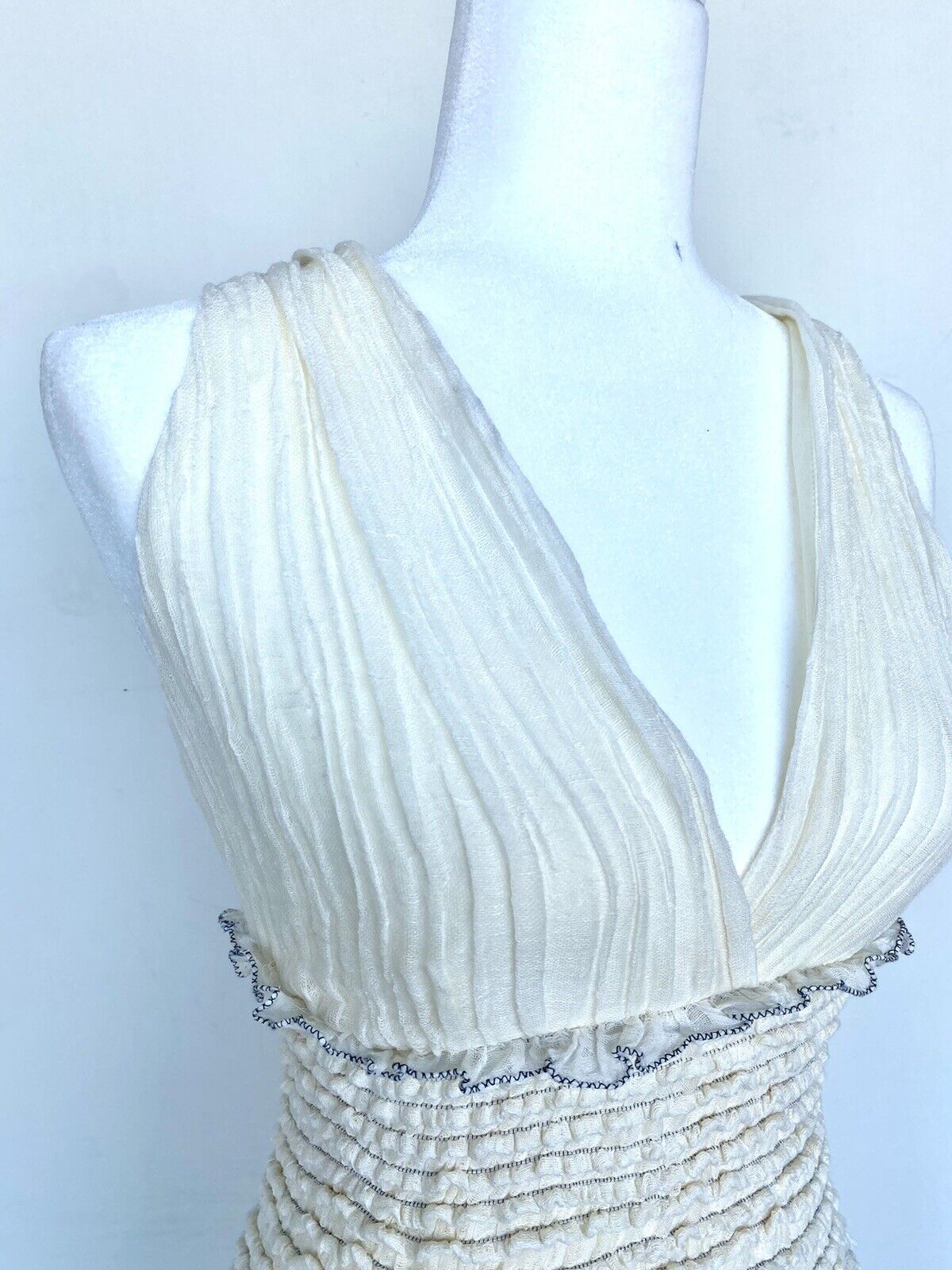 Leon max Max Studio linen smocked dress Retail $428 Price $142 XS