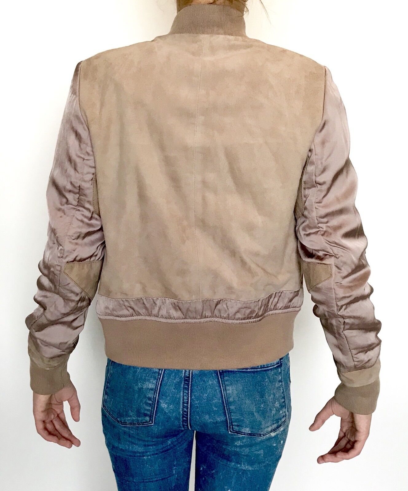 AllSaints Craddock Suede & Leather Jacket NWT Retail $530 Price $272 Size 0