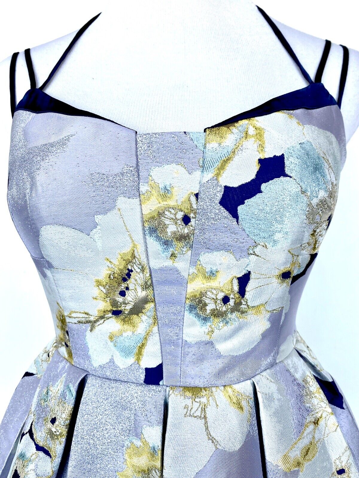 Karen Millen jacquard midi Prom cocktail dress US 2 Retail $308 Price $169