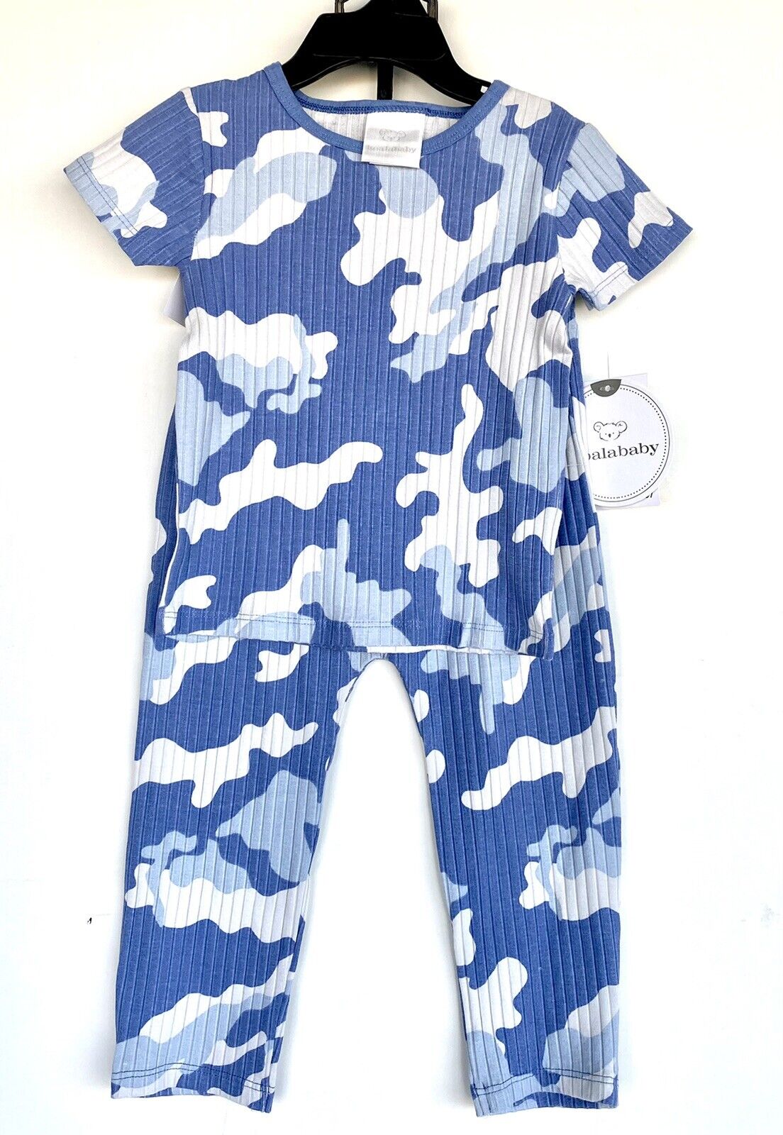 Koala Kids Baby Blue Camouflage Rib Pjs 12-18 Months Price $25