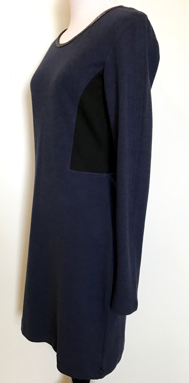 Maison Scotch Scotch & Soda Blue Black Dress NWT Retail $139 Price $52 Size3 L