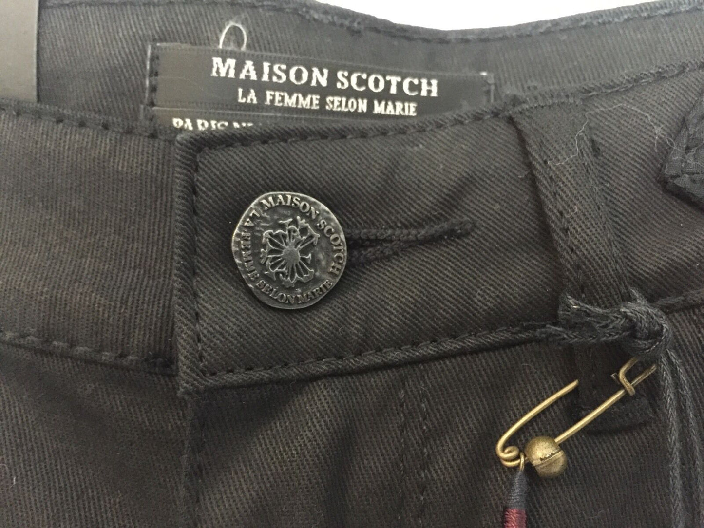 Maison Scotch Scotch & Soda Black Skinny Jeans NWT Size 25 Retail $189 Price $89