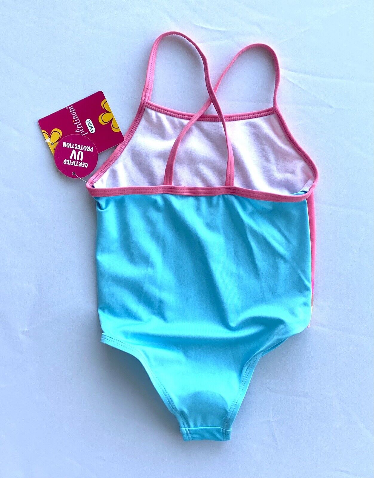 pink platinum girls rainbow foil silver star swimsuit Age 3 Retail $24 Price $19