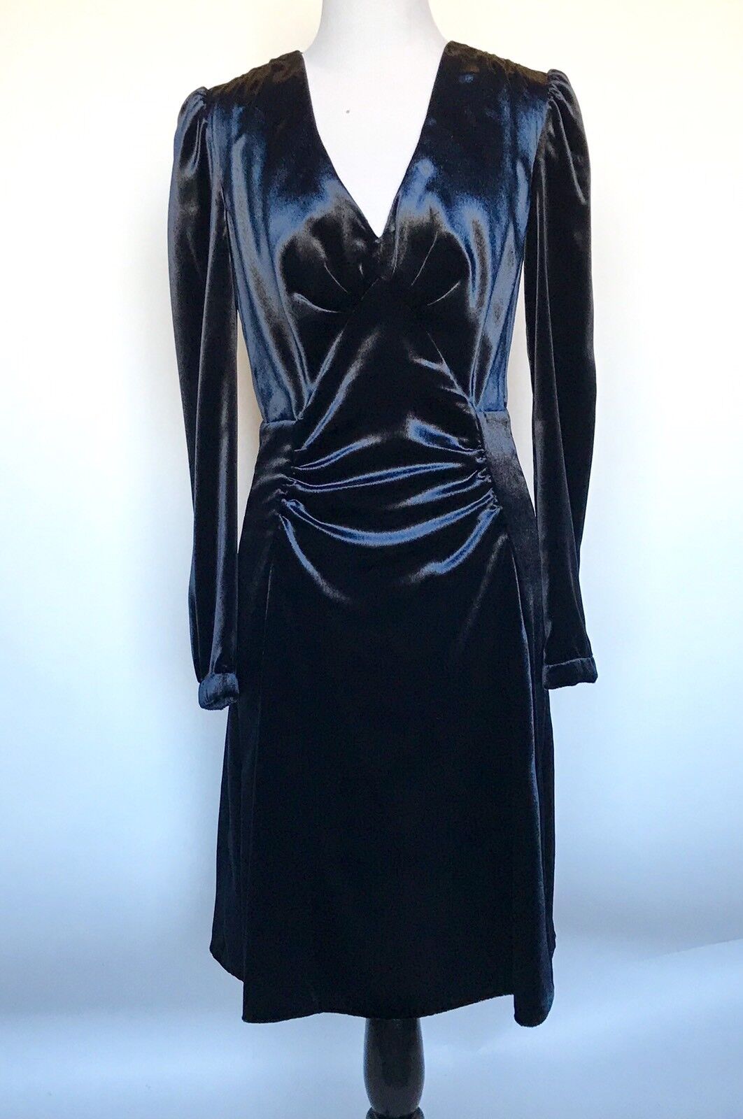 Prada Soft Blue Draped Dress. NWT Size Italian 38 US 2 Retails $2070 Price $1100