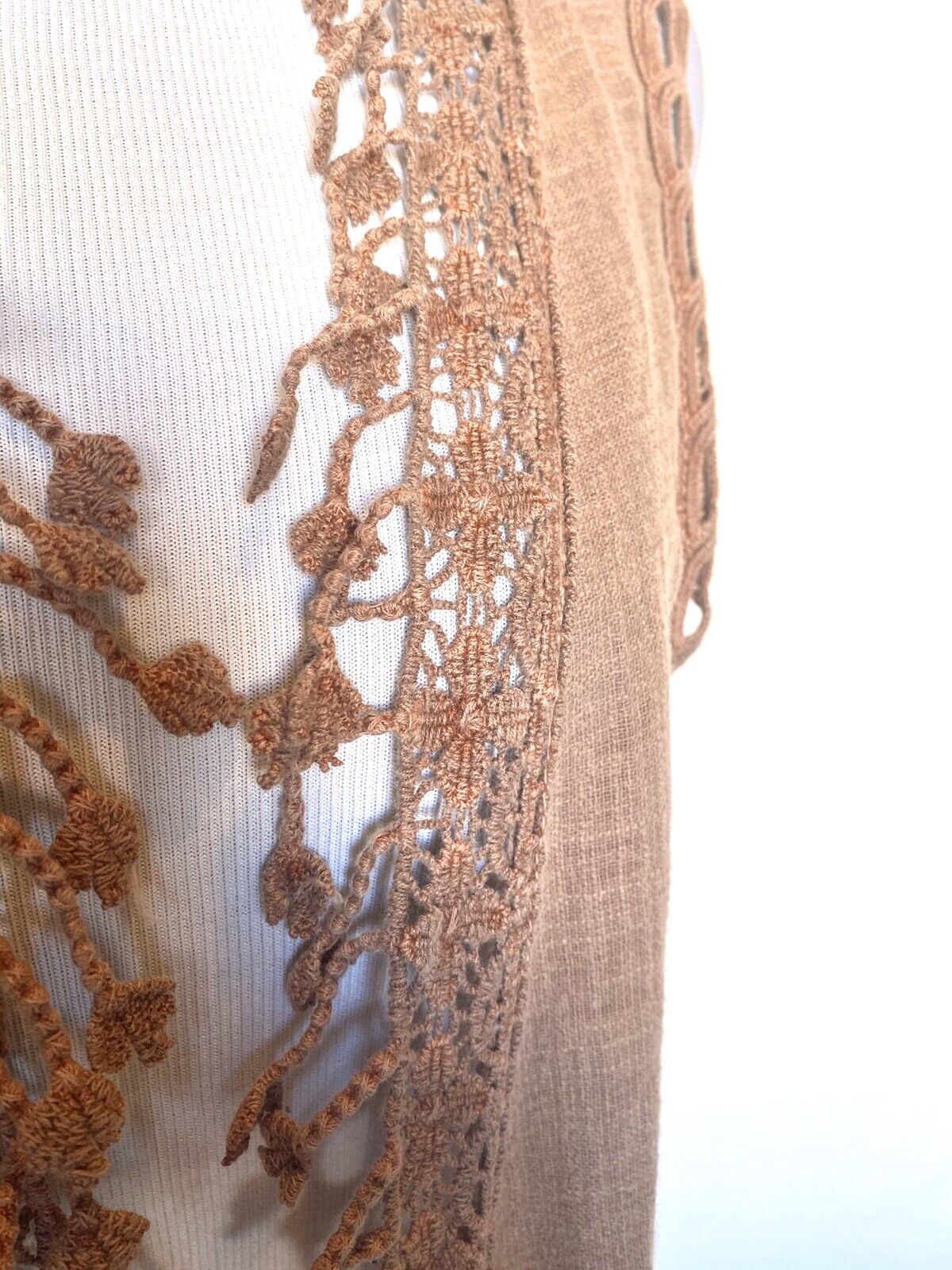 XCVI Crochet Sleeveless Cotton  Duster Cardigan Retails $138  Price $$49 Size S