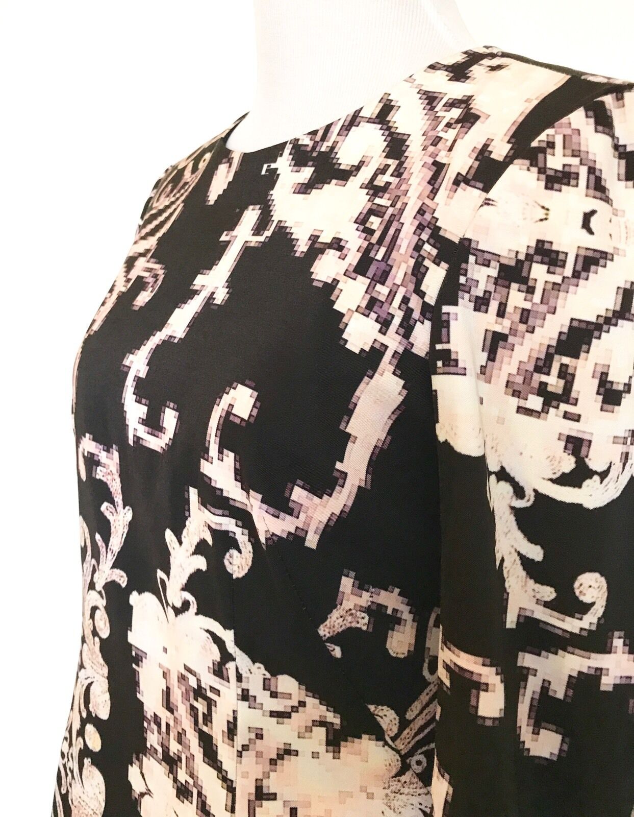 Nanette Lepore Graphic Black & Cream Dress NWT Size 0 Retail $378 Price $149