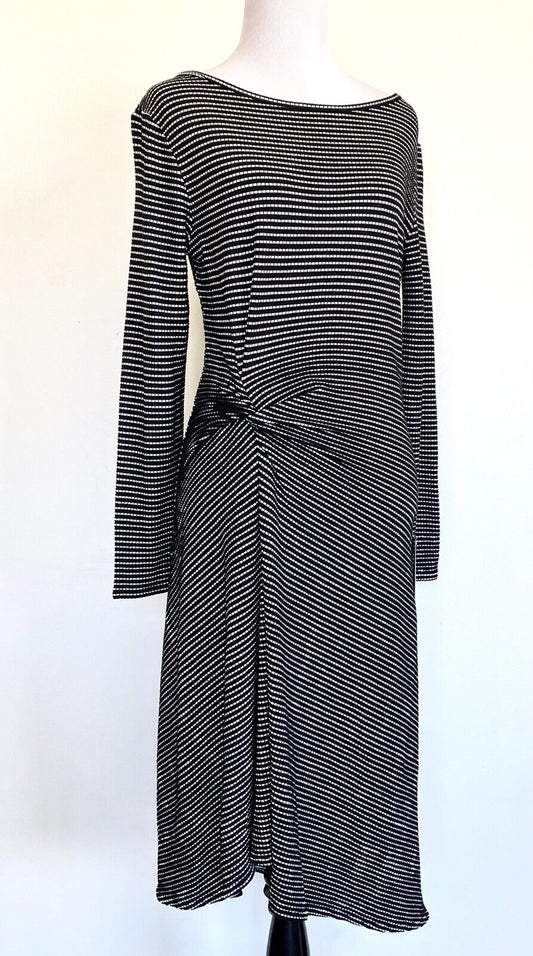 Max Studio Black & White Stripe Twist Dress Size S Retails $128  Price $53 NWT