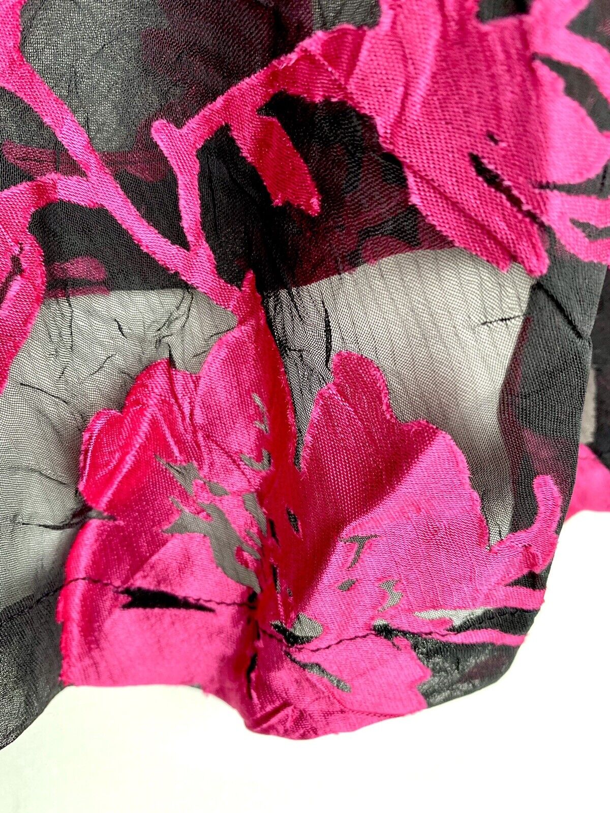 Alfani black & pink floral burnout skirt 18X Retails $89.50 Price 49 Chiffon
