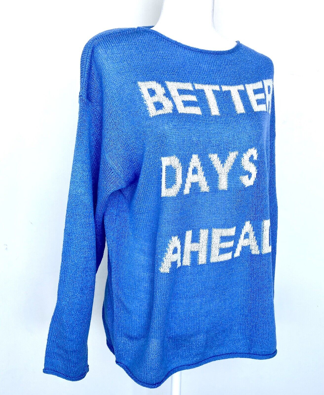 Listicle Blue light weave sweater Loose Boxy retail $46 Price $36 S