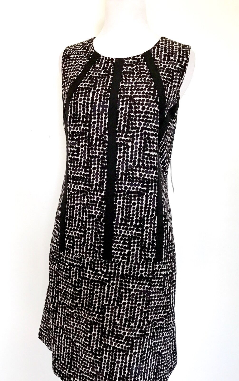 Nic + Zoe Black Dots Direction Dress. NWT Size S Retail $168 Price $48