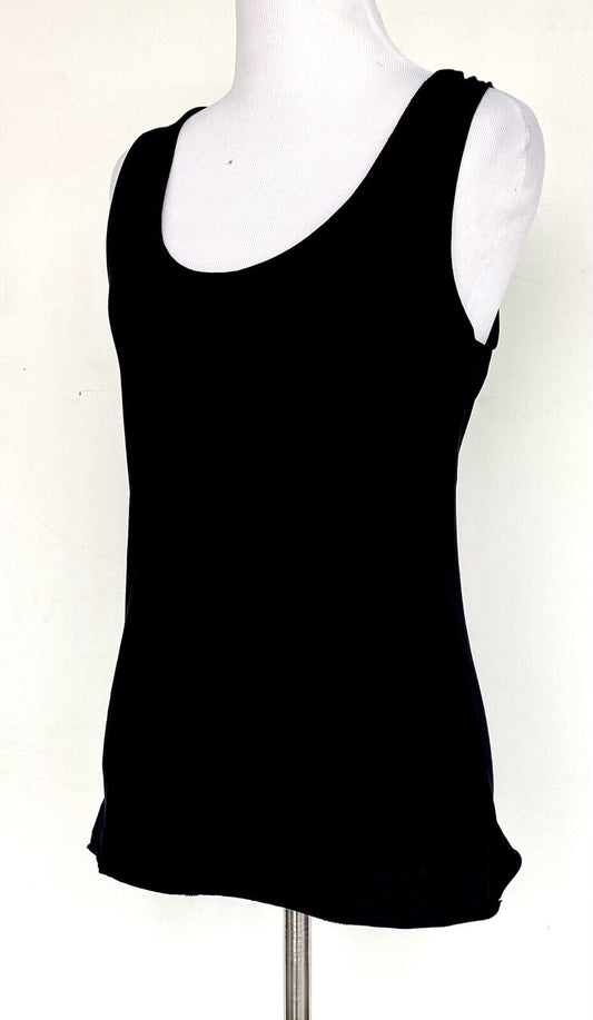 AllSaints Black Emelyn Vest Tee. Price $35 Size XS NWT Roll Edge