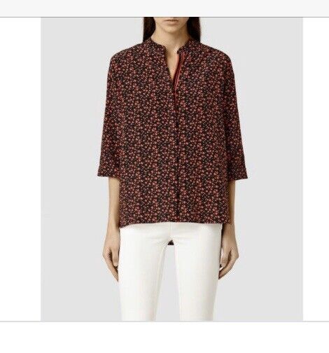 AllSaints Silk Waikate Jai Blouse. NWT Retail $268 Price $86 Size 4 All Saints