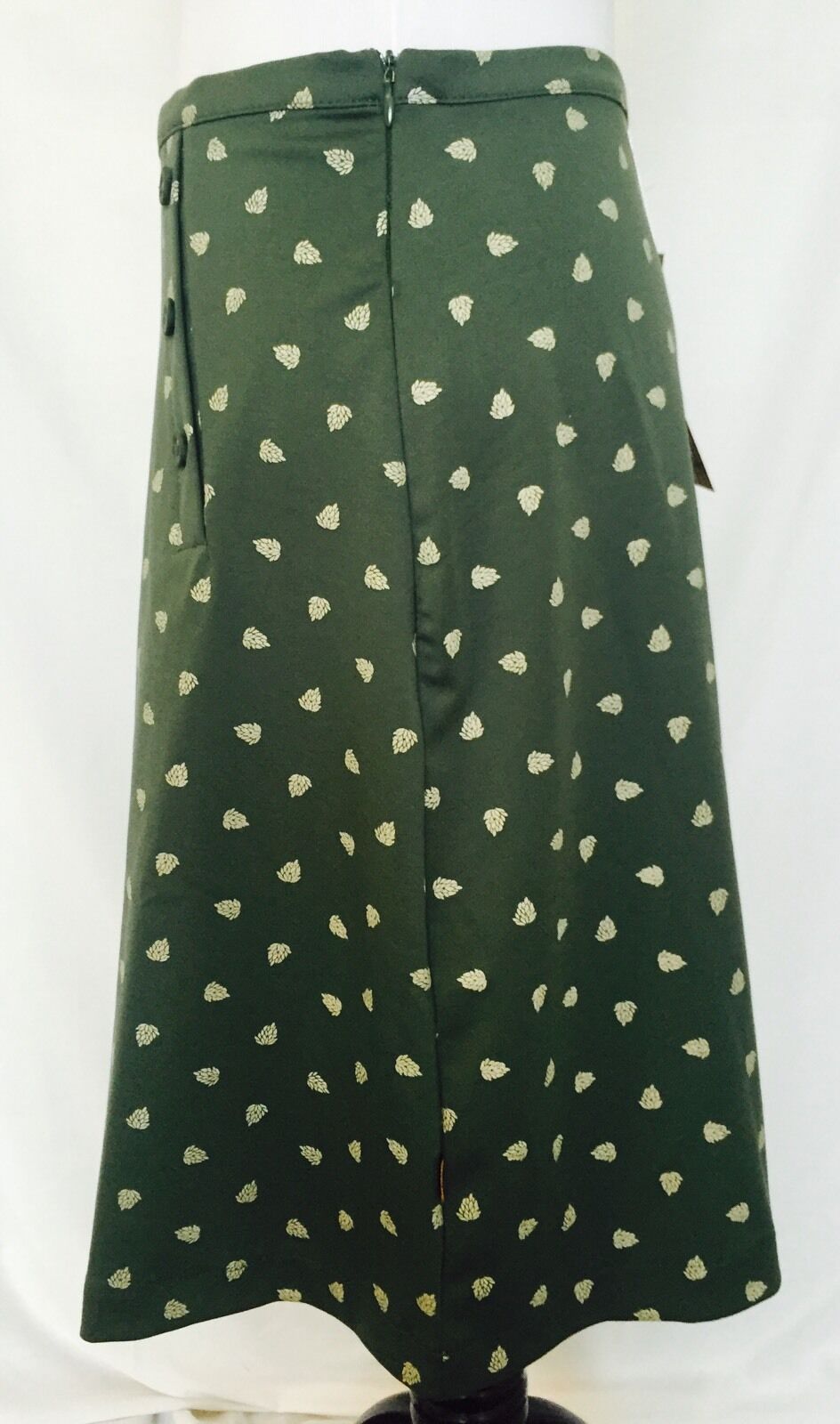 Titis Clothing Vintage Style Green A Line Skirt NWT Size M Price $29