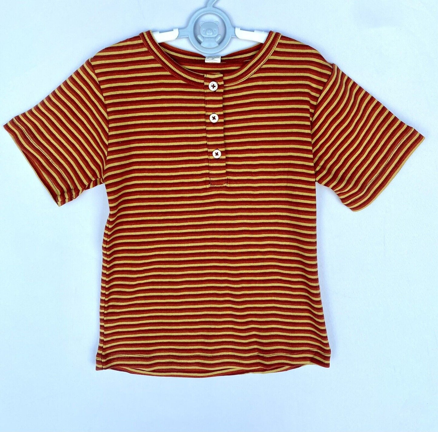 Kate Quinn Organic Cotton Stripe Henley Top Retail $32 Price $22 6 Y Stretch