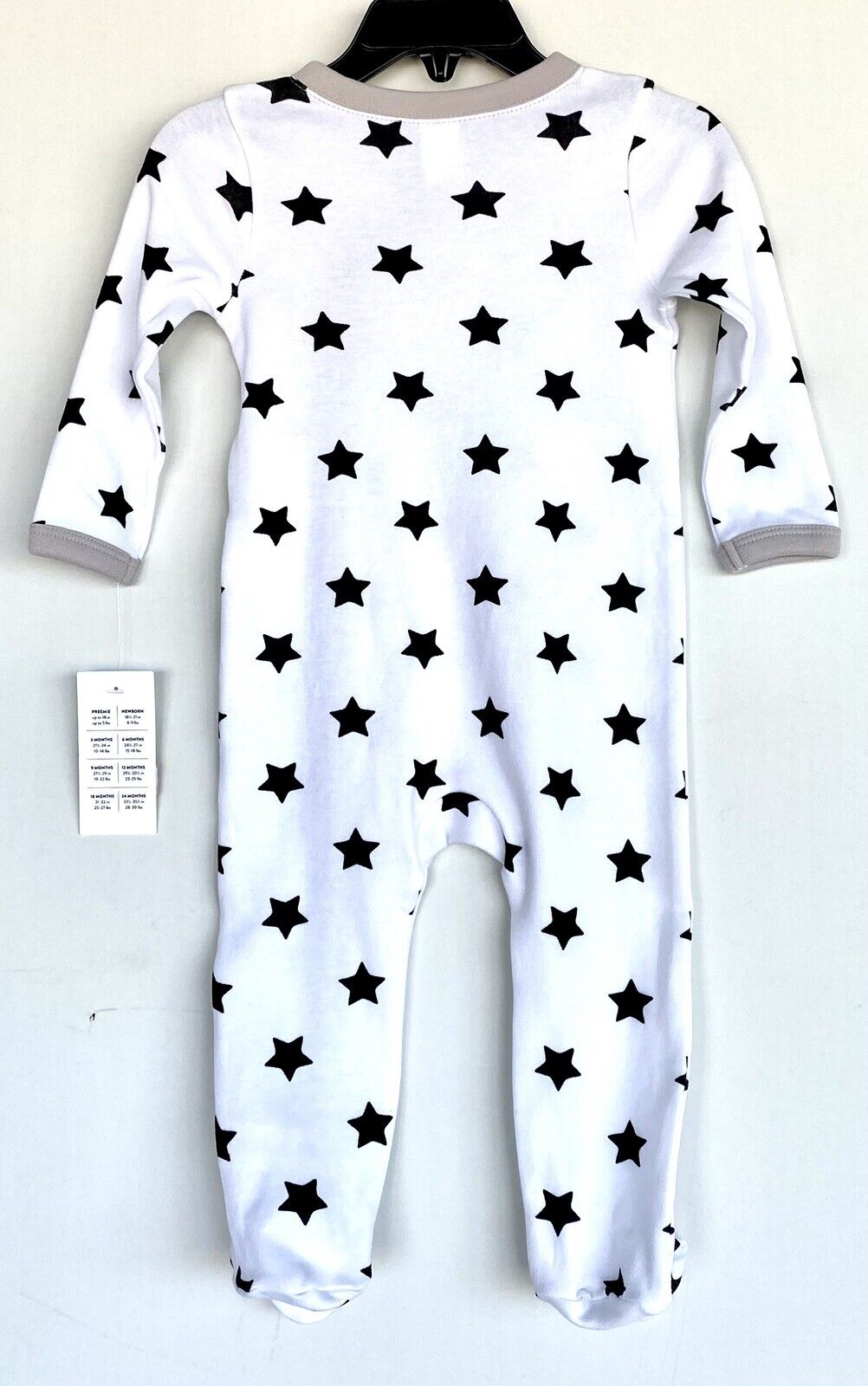 Nordstrom Baby Stars Soft 100% Cotton Sleepsuit Footie NWT  Price $25 9M