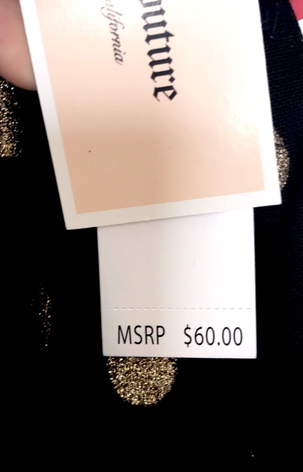 Juicy Couture Black & Gold Spot Top & Leggings 18M Retail $60 Price $35