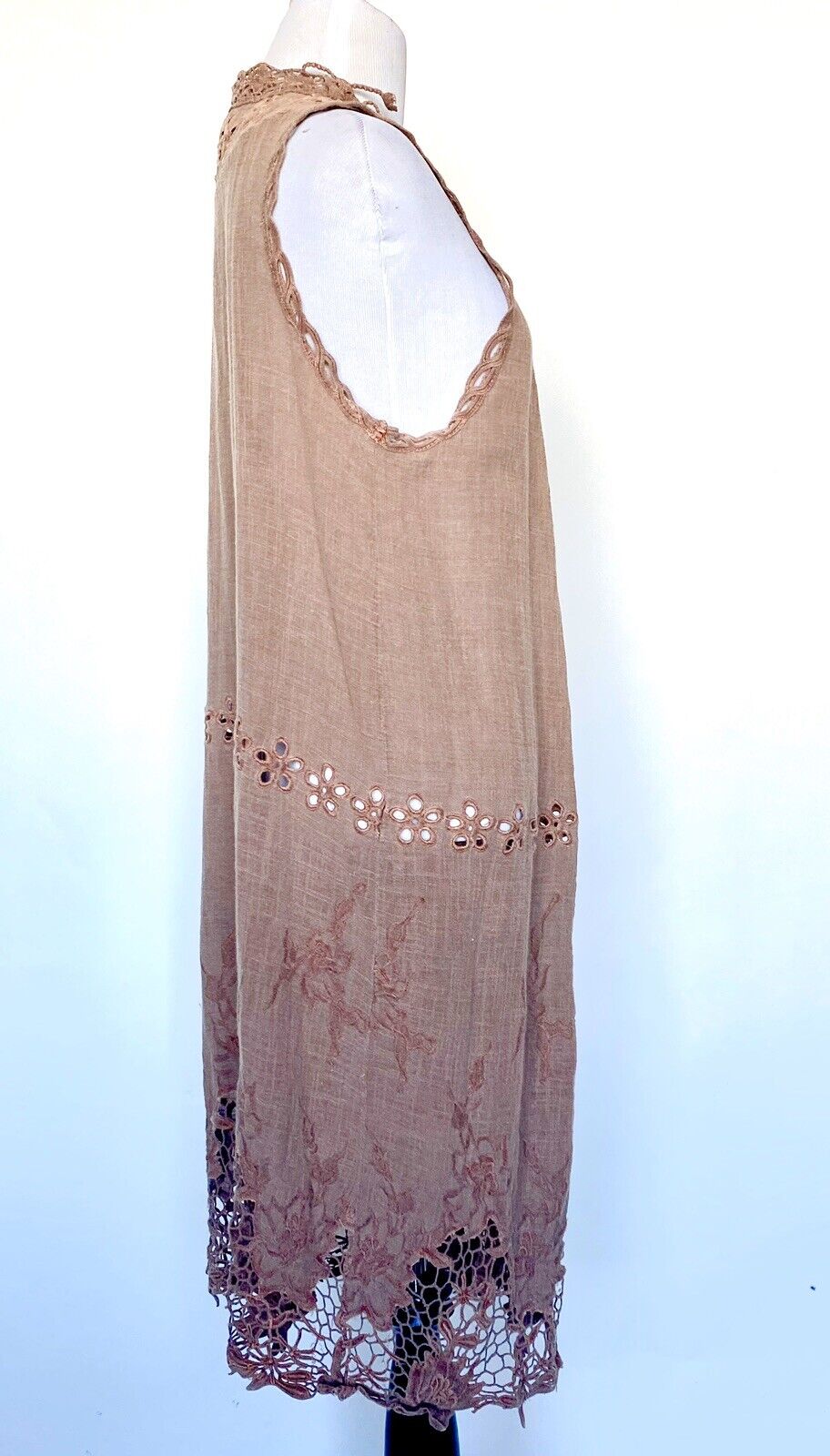 XCVI Crochet Sleeveless Cotton  Duster Cardigan Retails $138  Price $$49 Size S