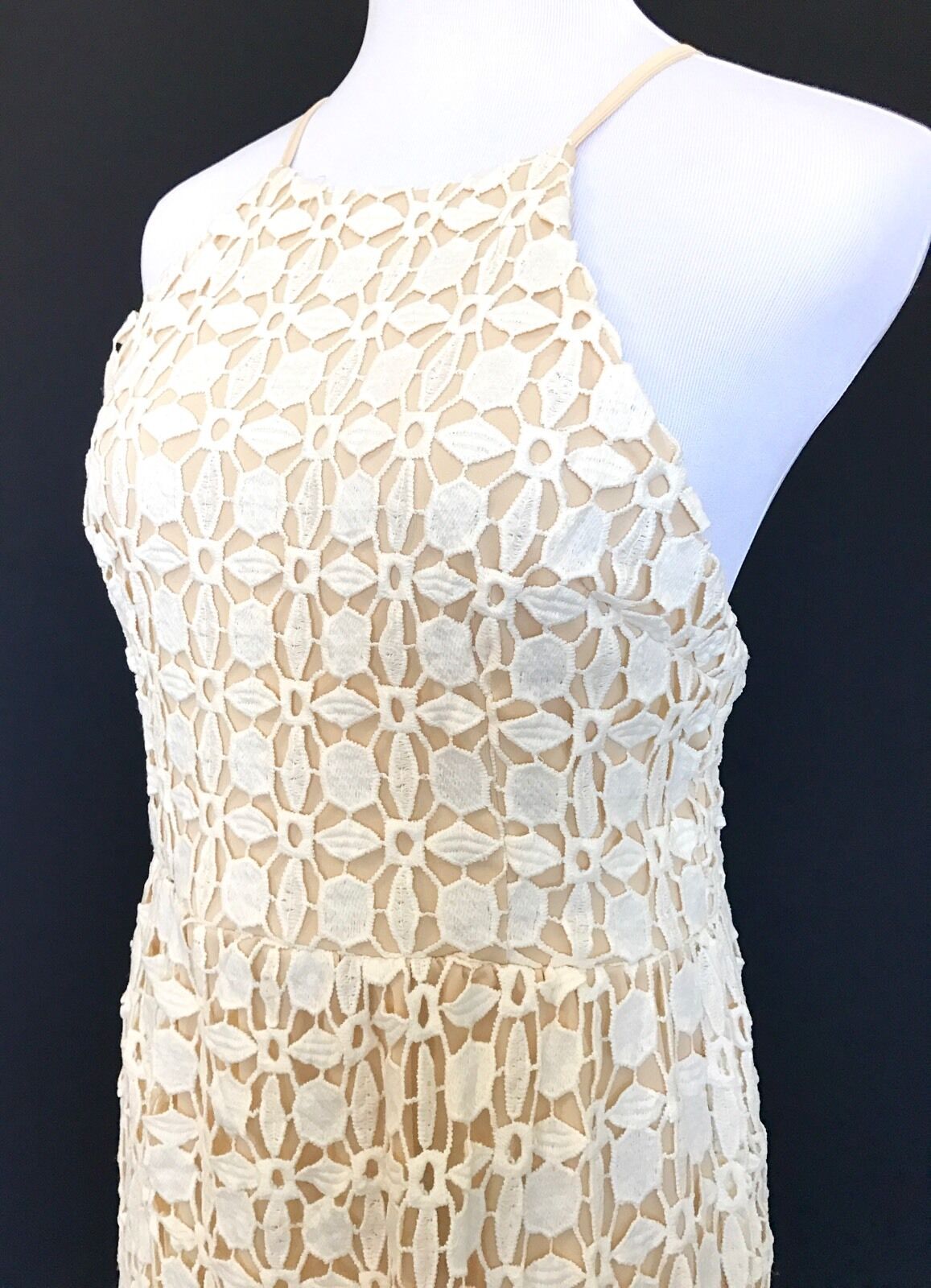 Romeo + Juliet Couture Cream Lace Crochet Dress NWT Retail $195 Price $59 Size M