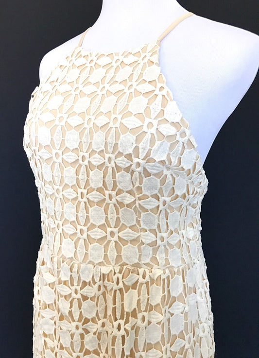 Romeo + Juliet Couture Cream Lace Crochet Dress NWT Retail $195 Price $59 Size M