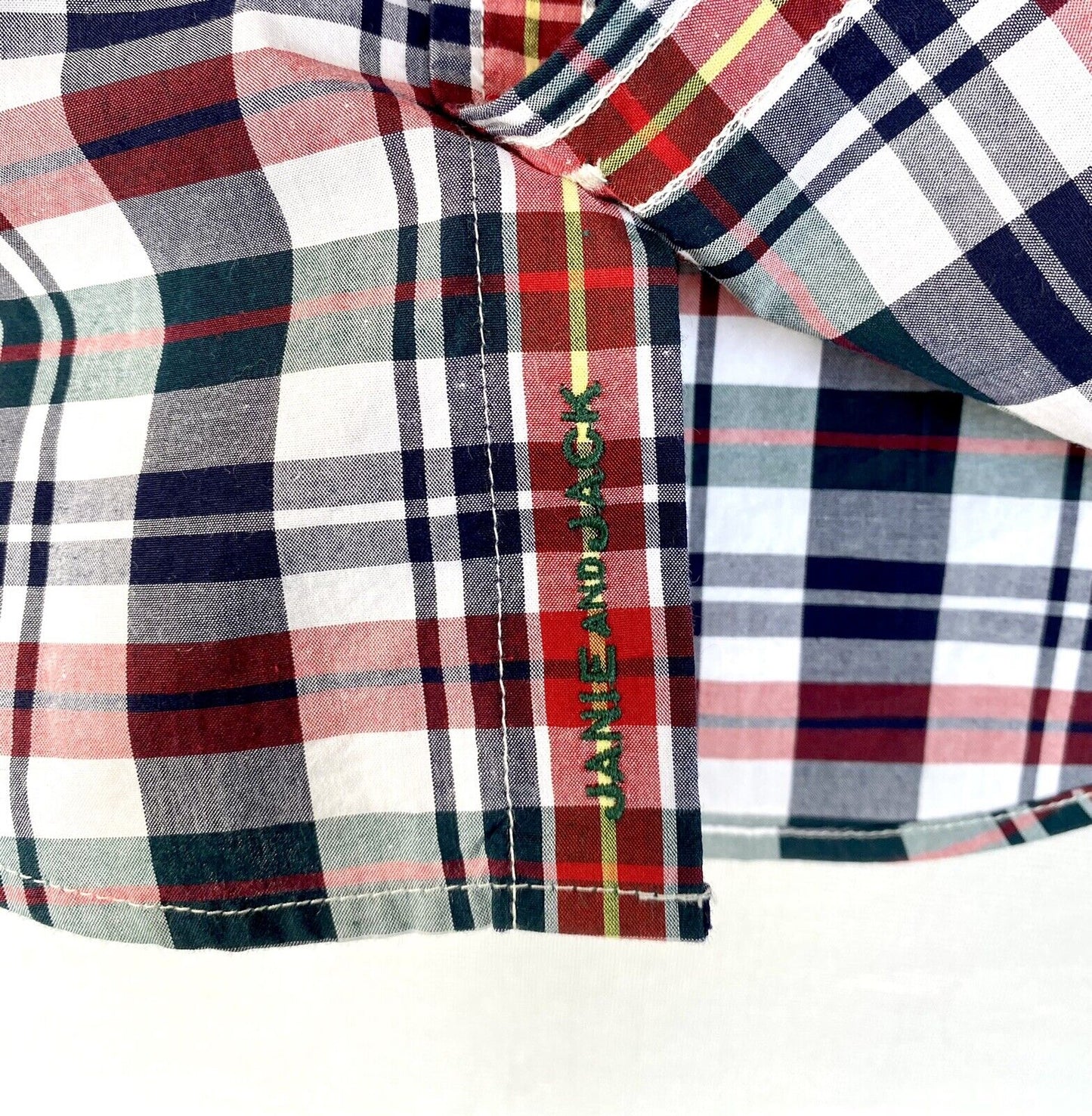 Janie And Jack Plaid LS Shirt Age 3-6 M Retail $35 Price $25 NEW