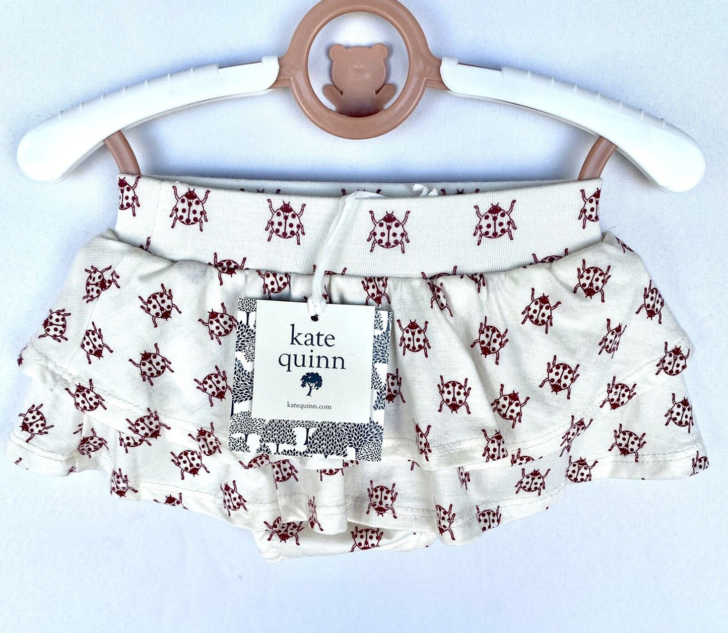 Kate Quinn Soft Modal Double Ruffle Bloomer Retail $28 Price $22 0-3 M Ladybugs