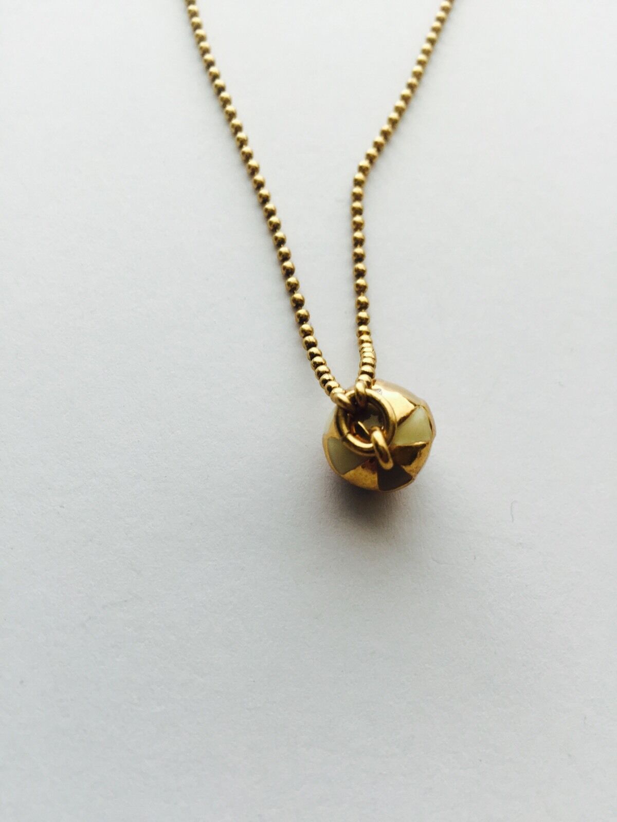 Pilgrim Danish 16Ct Gold Plate necklace Solid ball.  Retails $38 Price $16.45