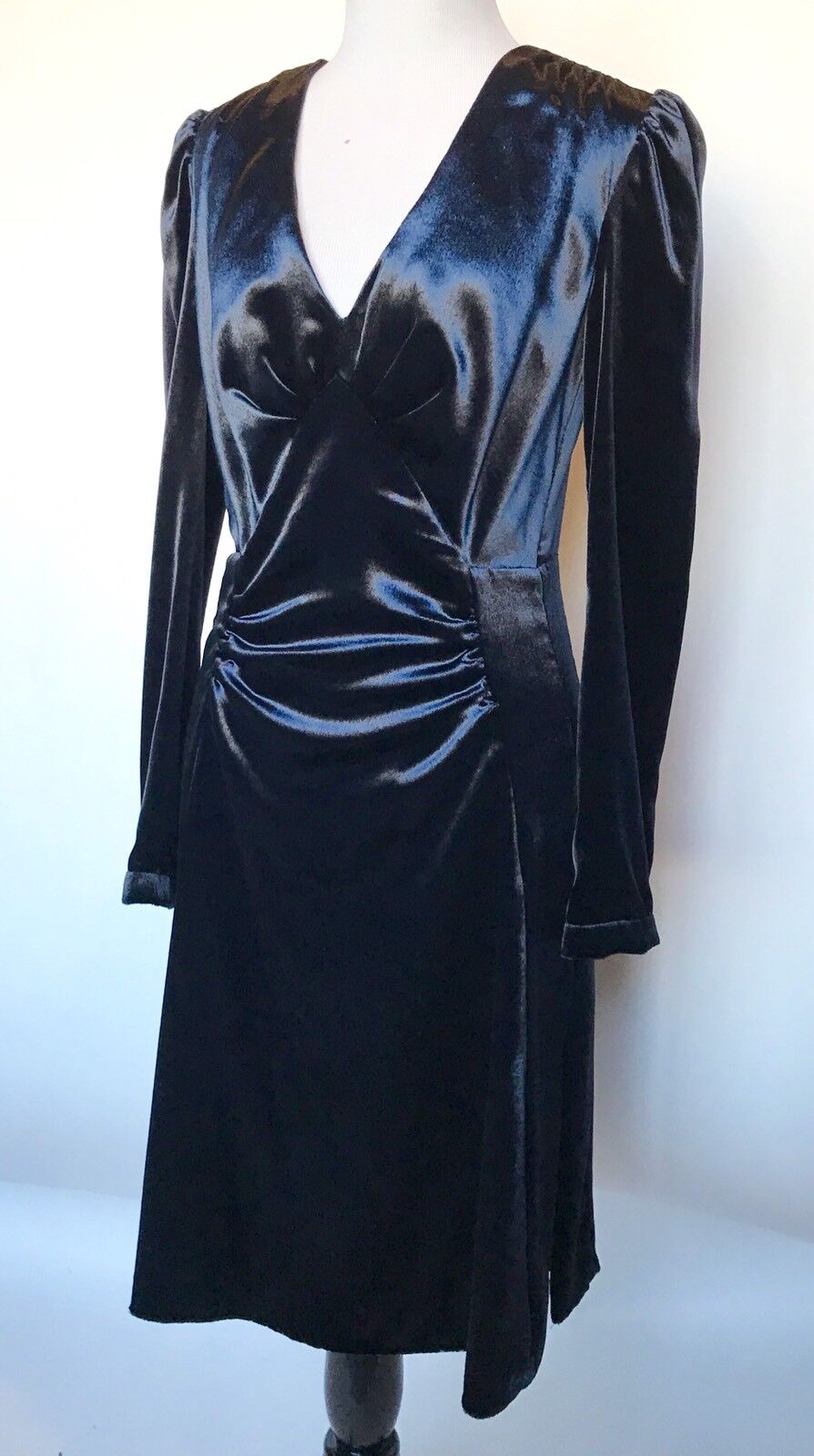 Prada Soft Blue Draped Dress. NWT Size Italian 38 US 2 Retails $2070 Price $1100