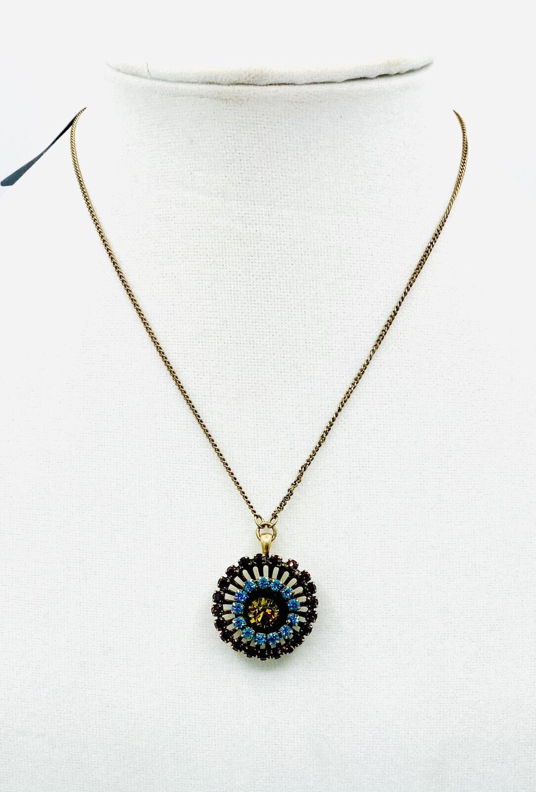 Pilgrim Jewelry Genuine Swarovski Crystal Pendant Necklace 14 Ct Gold Plated $18