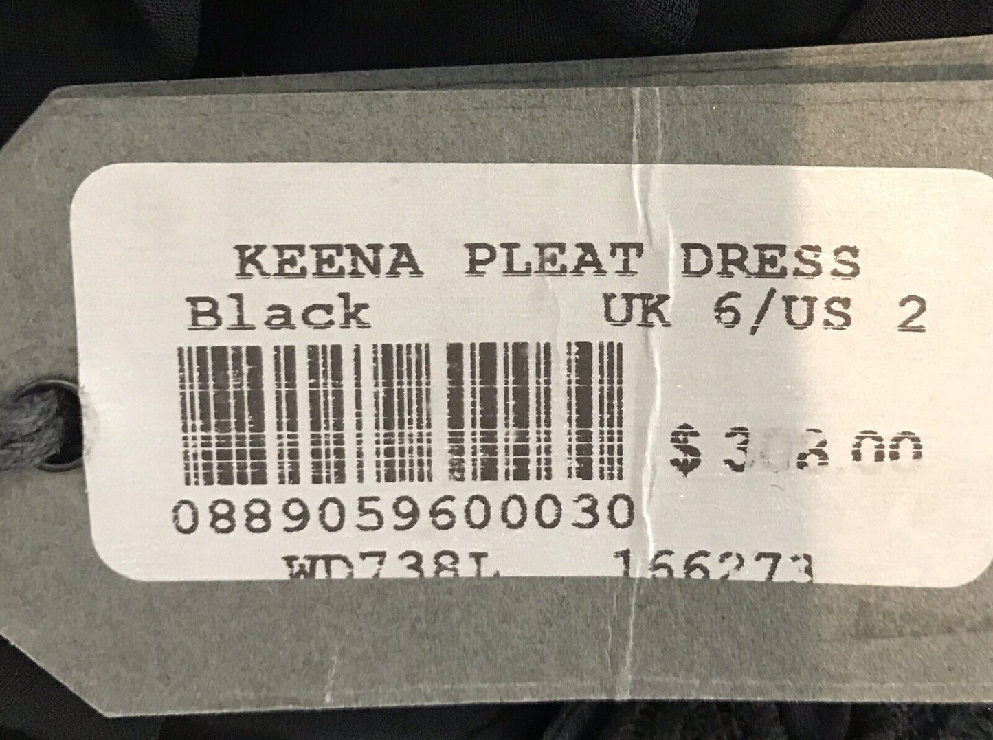 AllSaints Black Keena Pleat Dress. Retail $308 Price $139 NWT All Saints Sz 2