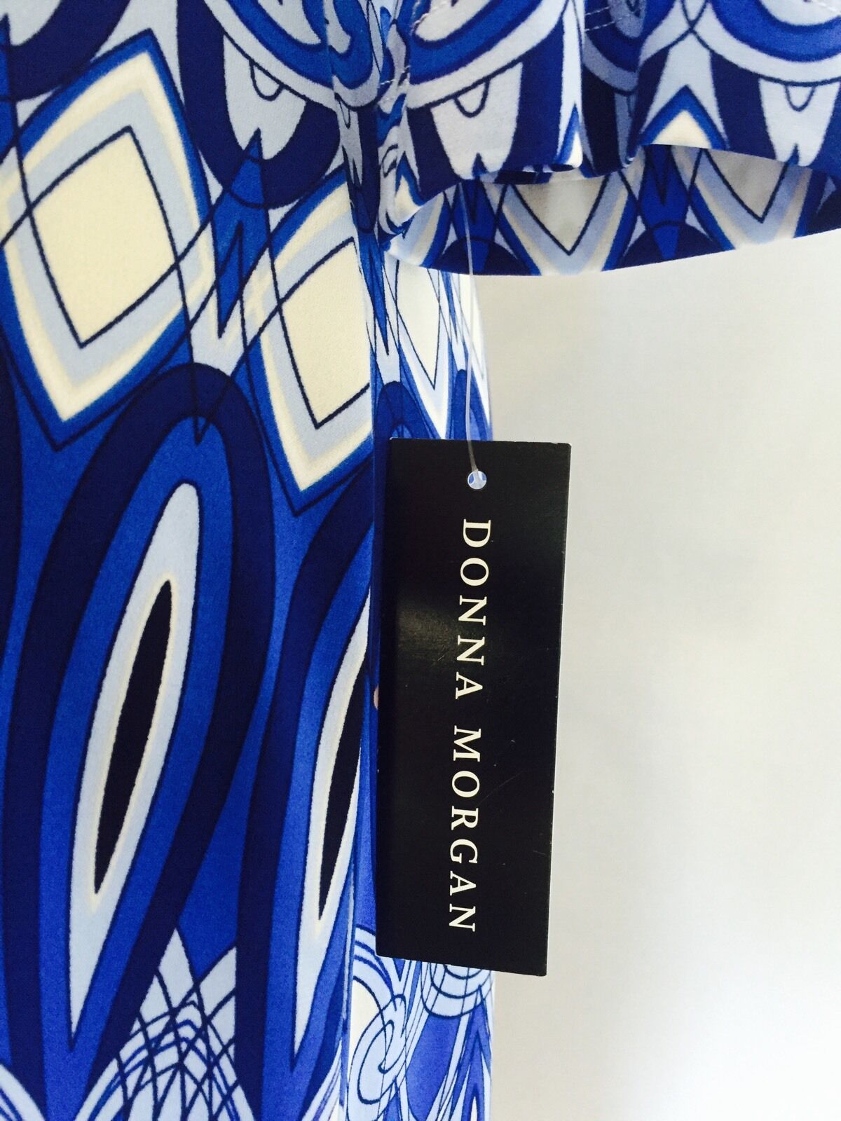 Donna Morgan Blue And White Stretch Dress. NWT Size 4  Retails $138 Price $42