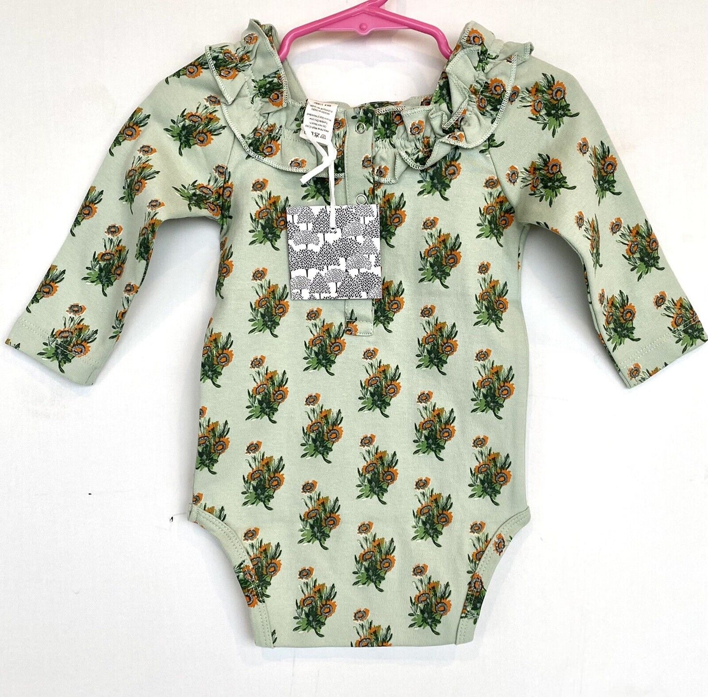 Kate Quinn 100% Organic Cotton Bodysuit Retail $32 Price $26 6-12 M Calendula