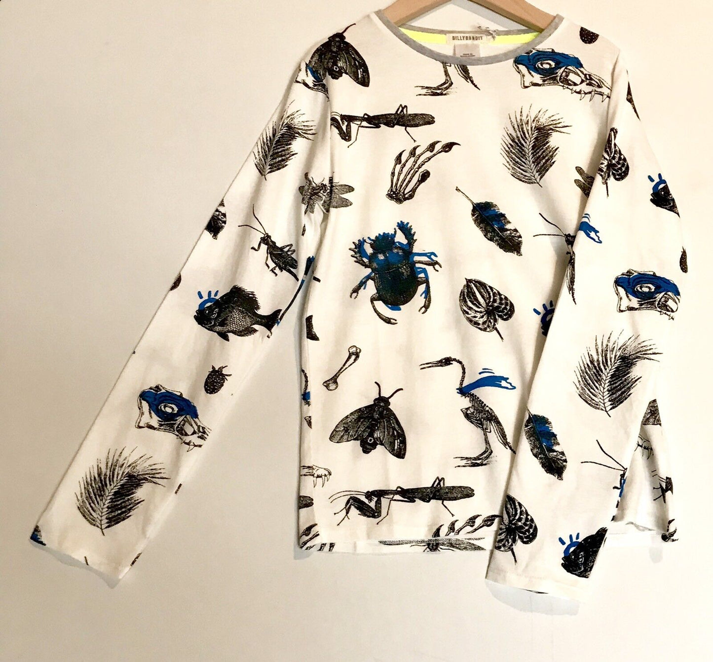 Billy Bandit Bug & Dinosaur Skeleton LS Top. Retails $41 Price $29 Age 10 NWT
