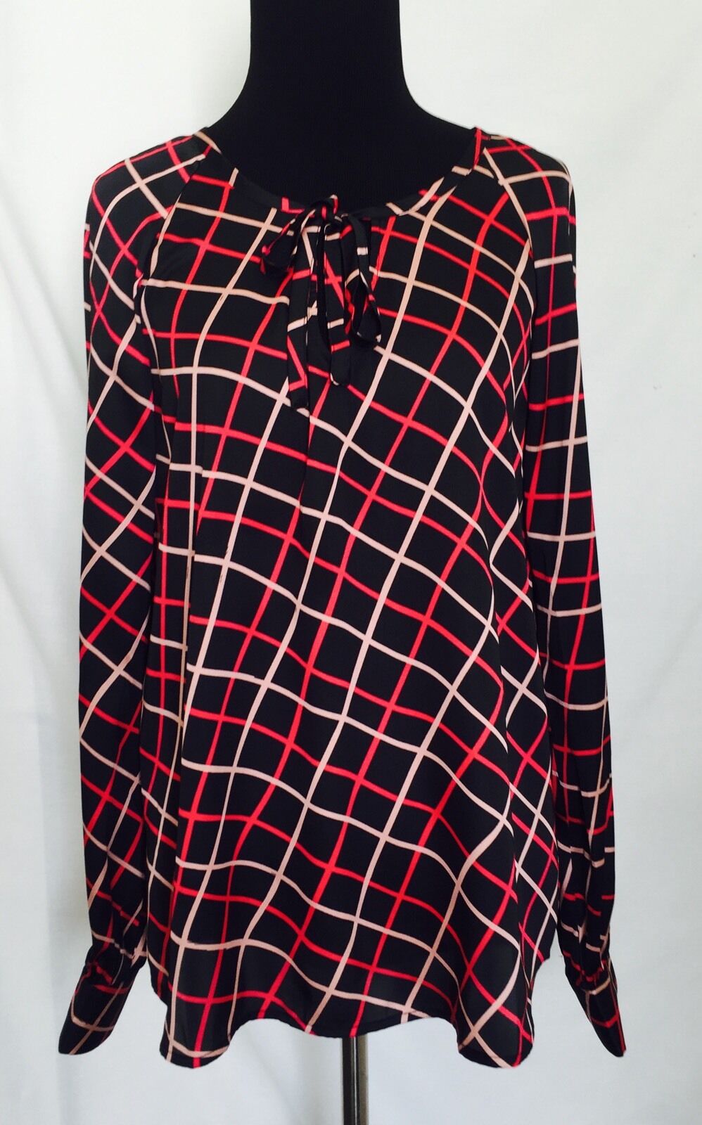 Sanctuary Women's Silky Blouse. Black Red Pink. NWT Retail $79 Price $24 XS