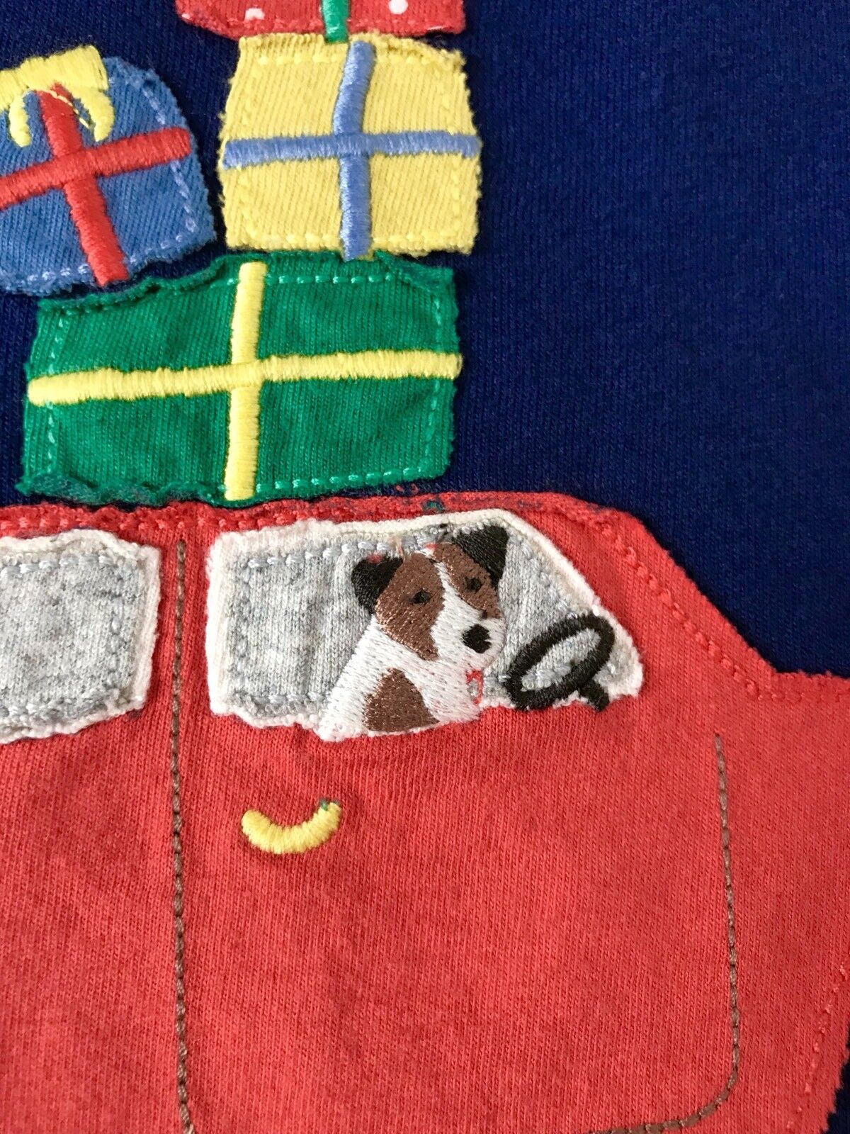 Mini Boden  Car & Dog Appliqué  Top 0-3 Month Retail $25 Price $18.75 NWT