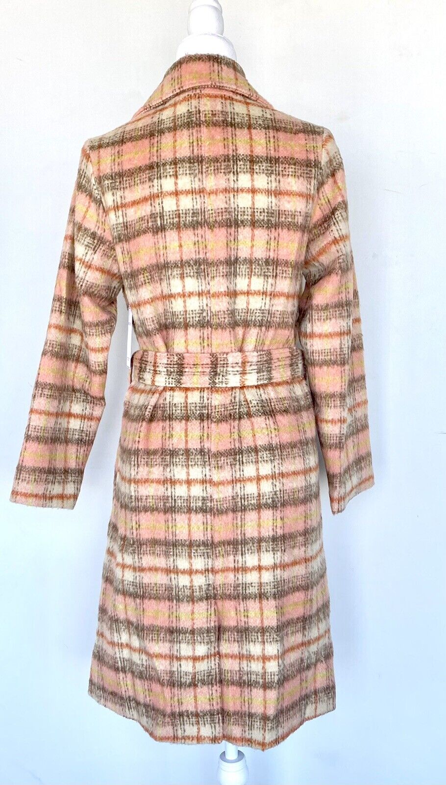 Aura Apricot plaid coat. XS/S price $78
