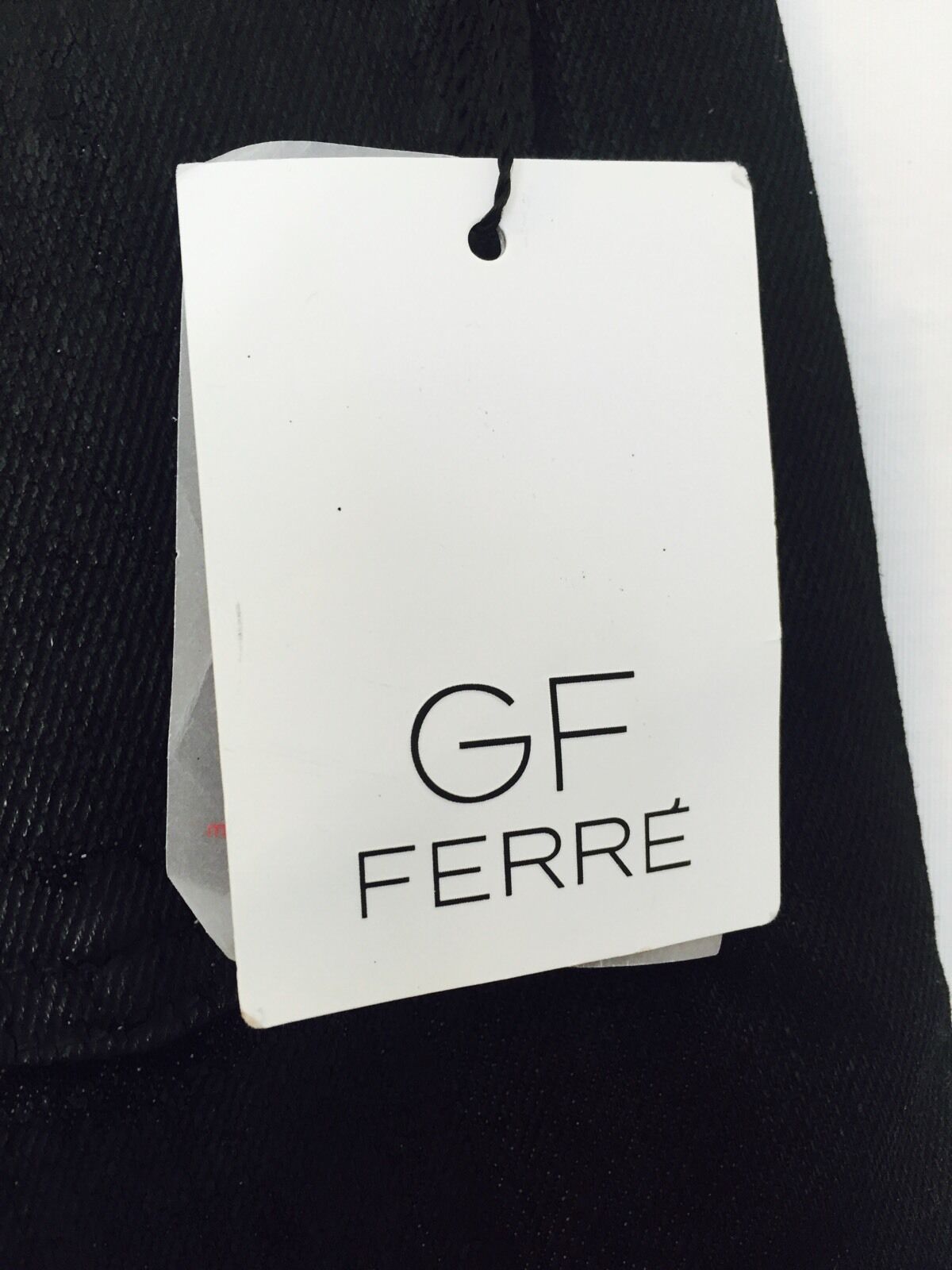 Gianfranco Ferre Black Jean Slight Wet Look. Retail 223 Euro $249 Price $48 NWT