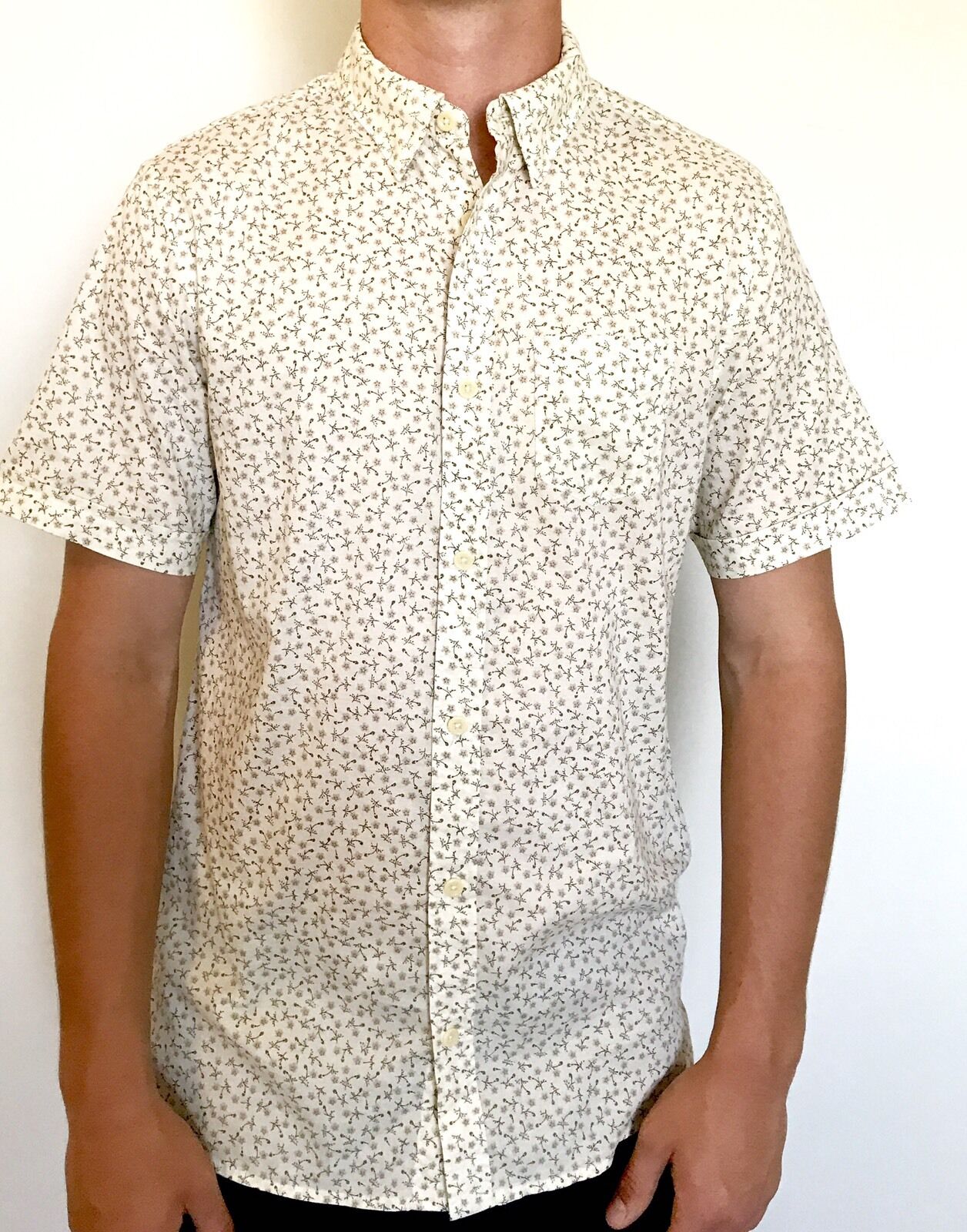 AllSaints Avoca Short Sleeve Ecru Shirt.Retail $140 NWT Price $65 All Saints XS