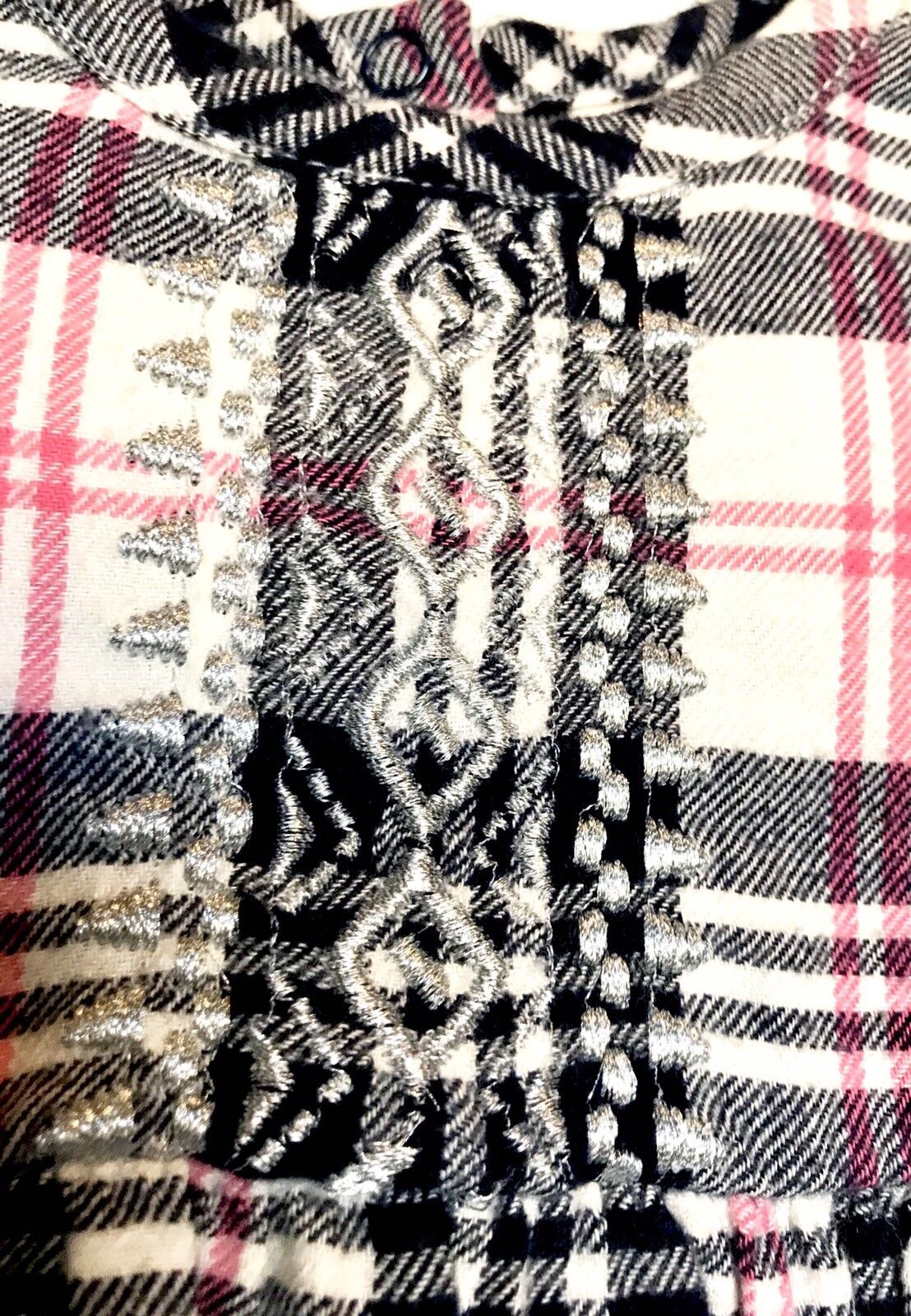 Tucker Tate Silver Stitched Bodice Plaid Dress. NWT Retail $35 Price $18 Age 3 M